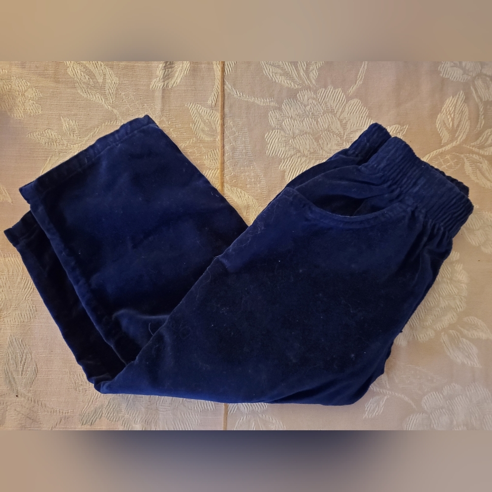Charlie Rocket Boy's 100% Cotton Sueded Blue Pants, 3T